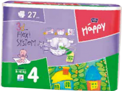 Bella Happy - Babywindeln Maxi - Standard - GrÃ¶ÃŸe 4